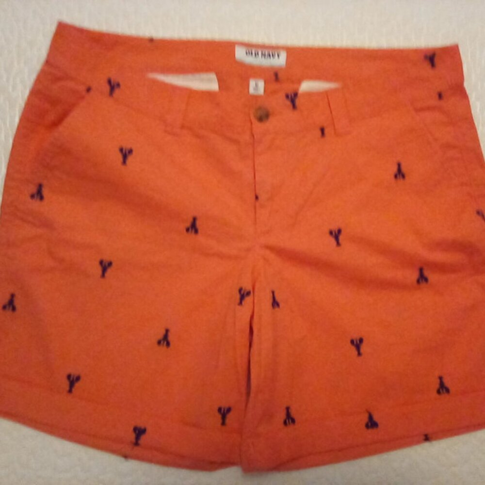 Old Navy Coral Crawfish Shorts